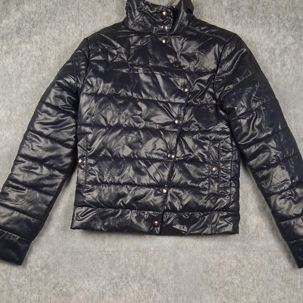 Surface to Air Shiny Black Puffer Jacket